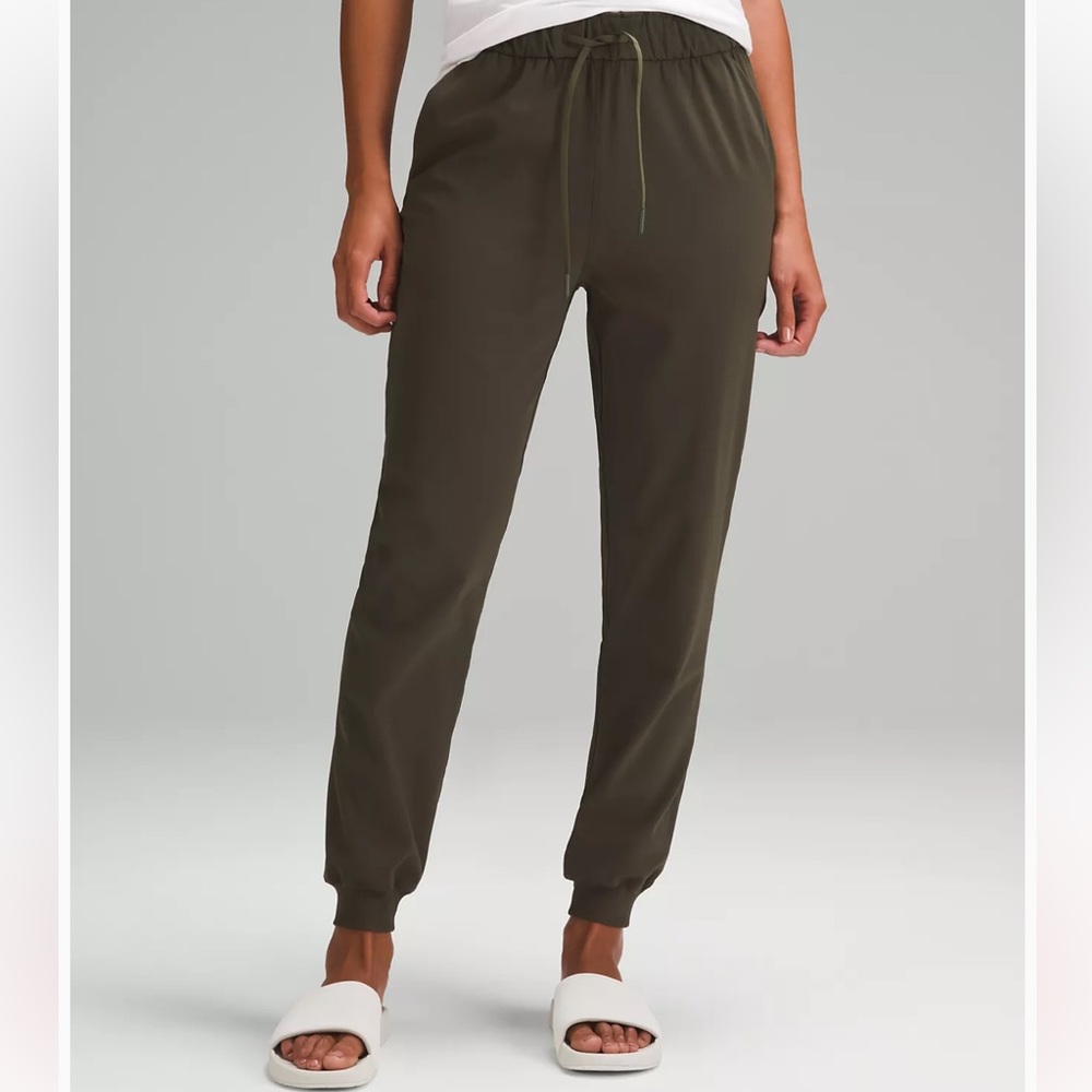 Lululemon Olive Green Stretch High Rise Joggers